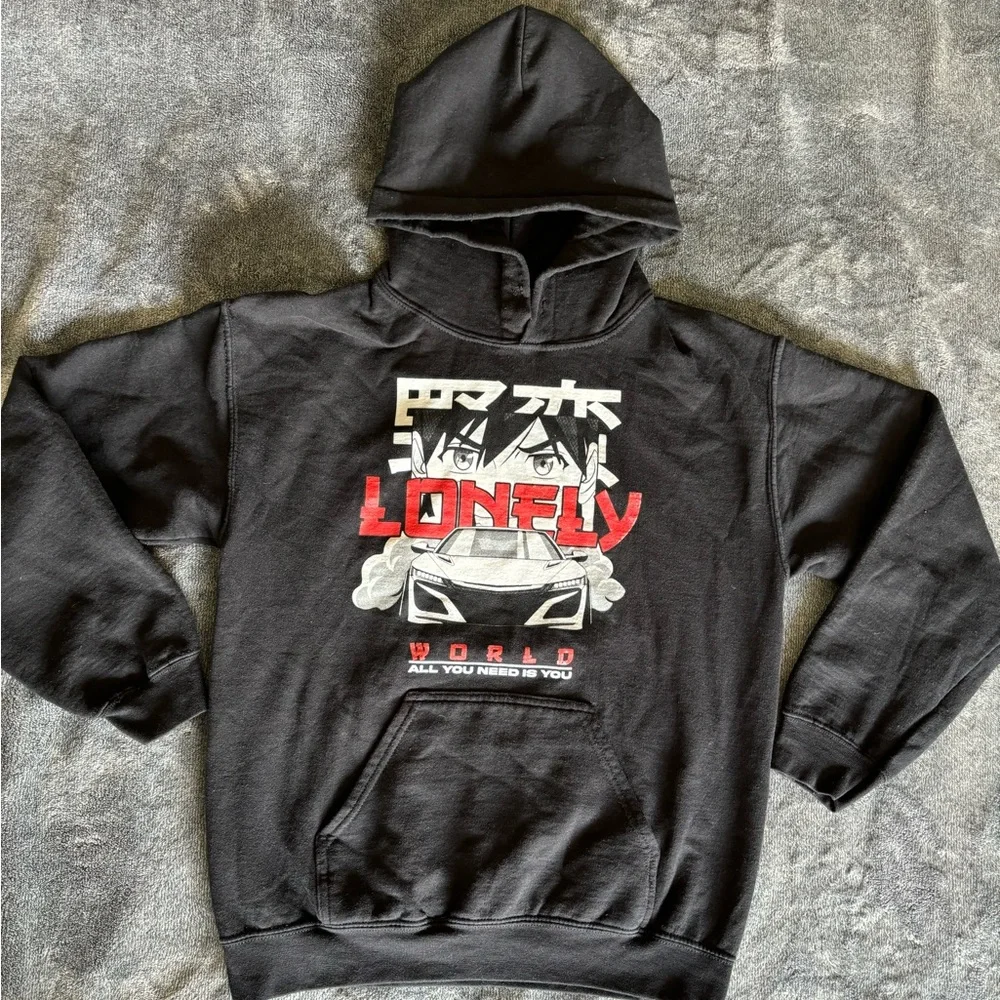 Popular Poison Anime Lonely World black and red hoodie size small Tokyo